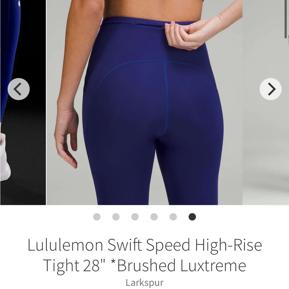 Lululemon Swift Speed HighRise Tight 28” SZ 6 Brushed Luxtreme Larkspur Like new - Picture 4 of 13